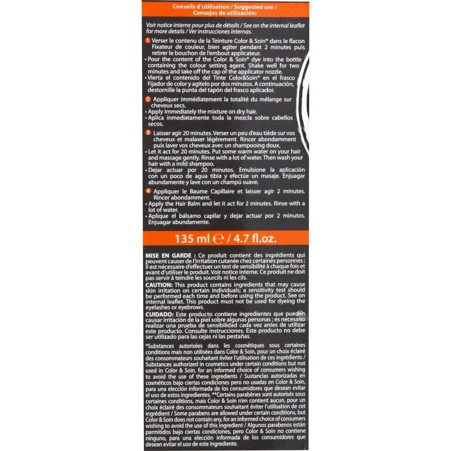 Coloration Permanente Châtain Foncé 3N Sans Ammoniaque Color et Soin 3 CHENES 