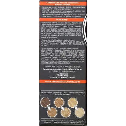 Coloration Permanente 10n Blond Platine Sans Ammoniaque Color et Soin 3 CHENES