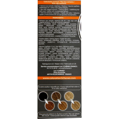 Coloration Permanente 6g Blond Foncé Doré Sans Ammoniaque Color et Soin 3 CHENES