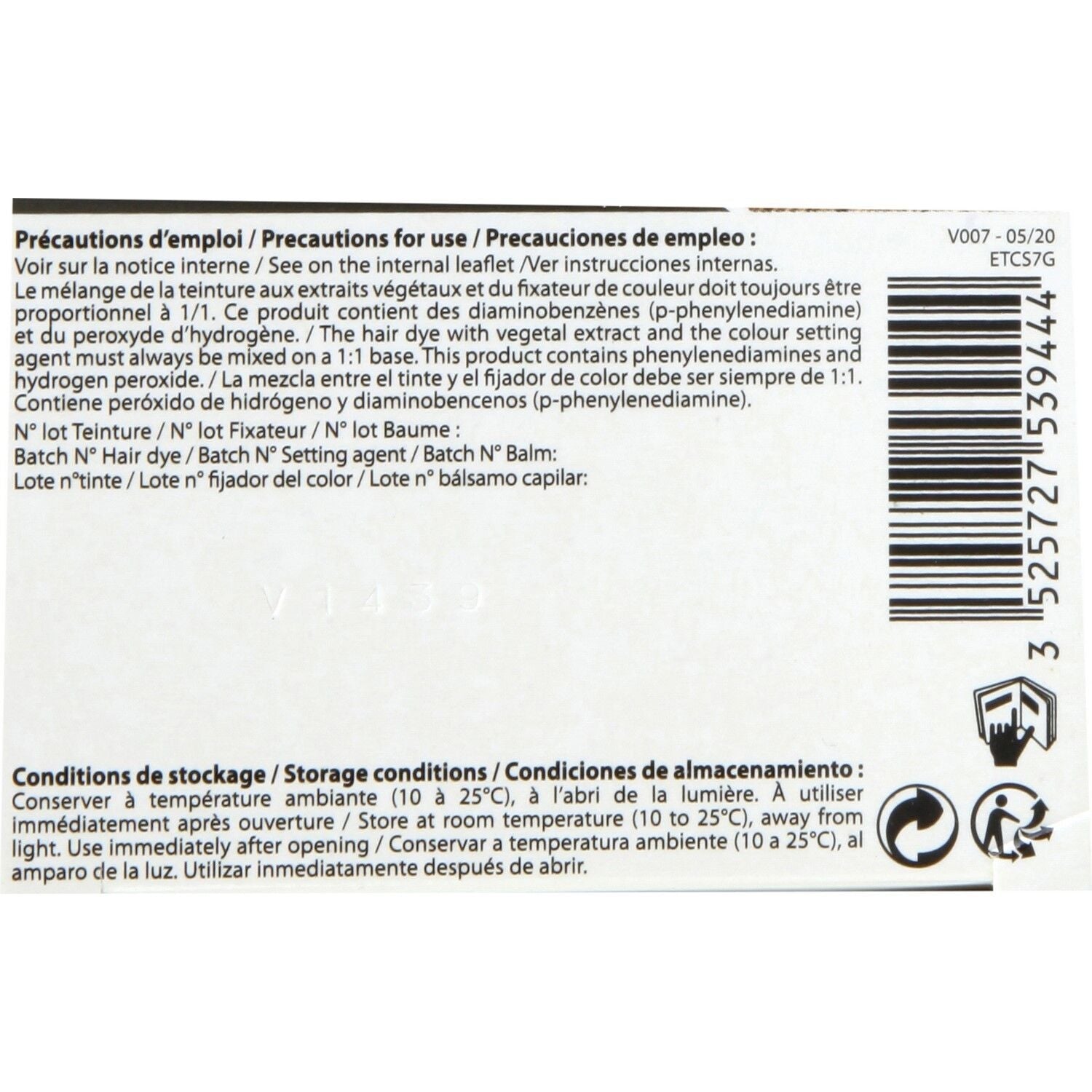 Coloration Permanente 7G Blond Doré Sans Ammoniaque Color et Soin 3 CHENES 