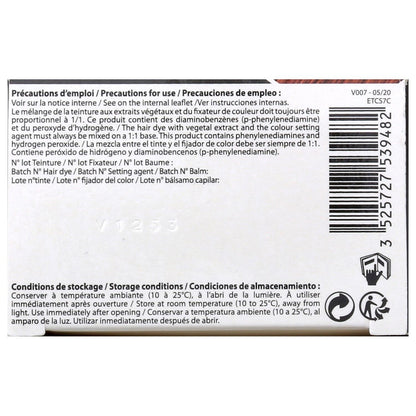 Coloration Permanente 7c Blond Terre Cuivré Sans Ammoniaque Color et Soin 3 CHENES