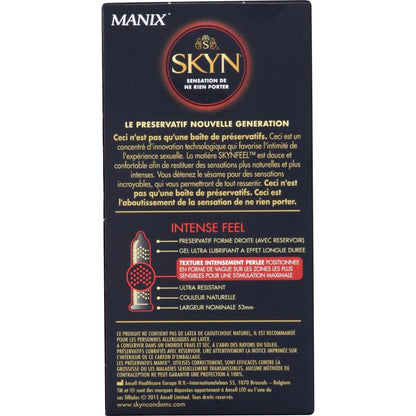 Préservatifs Sans Latex Intense Feel Skyn MANIX 