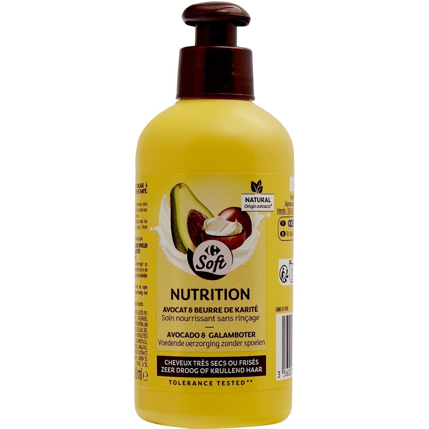 Soin Cheveux Nutrition Avocat Beurre de Karité Nectar Of Beauty NECTAR OF BEAUTY le flacon de 200mL