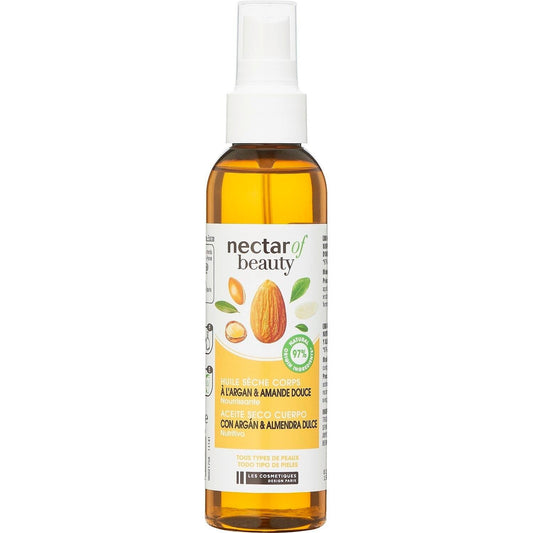 Huile Sèche Corps Argan Amande Douce Satinante NECTAR OF BEAUTY le spray de 150mL