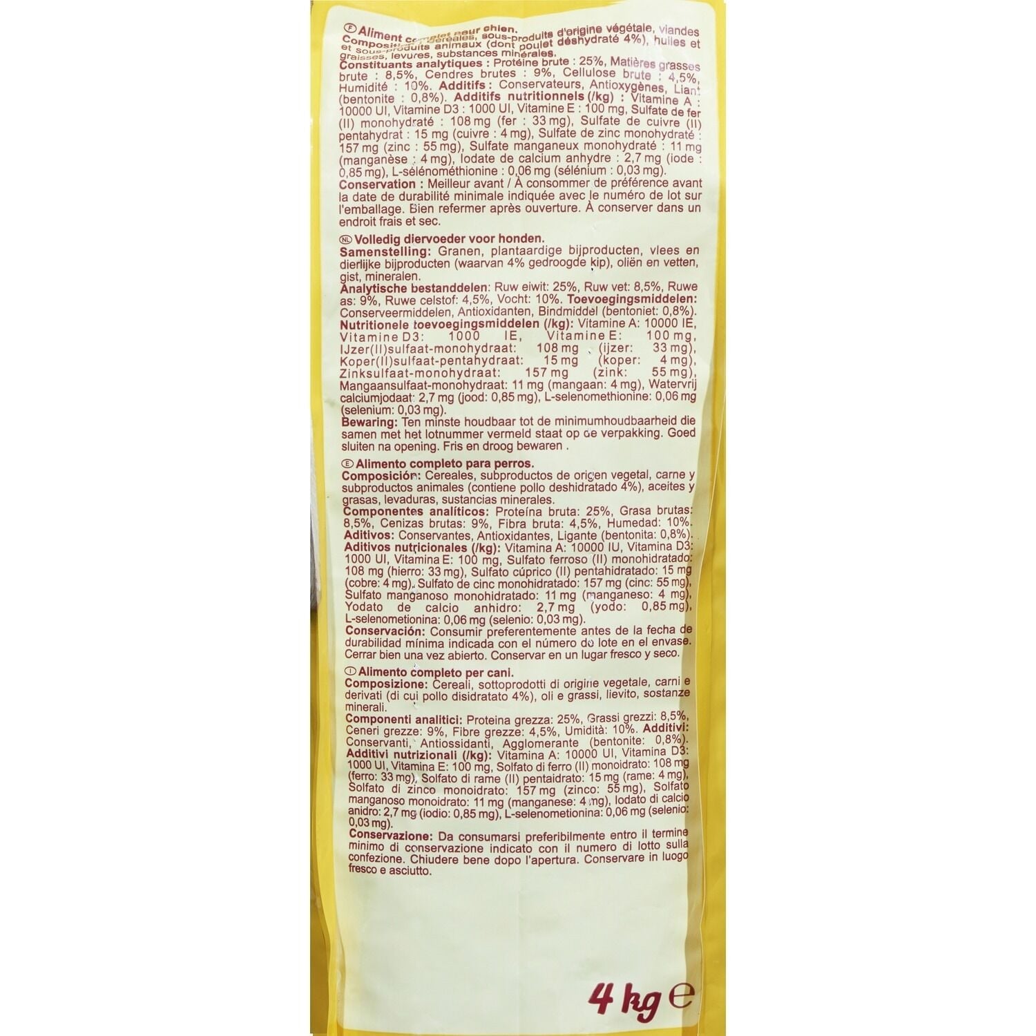 Croquettes pour chiens stérilisés ou sujets à l'embonpoint au poulet et aux légumes Pour Chien Adulte Medium +10kg Poulet COMPANINO 