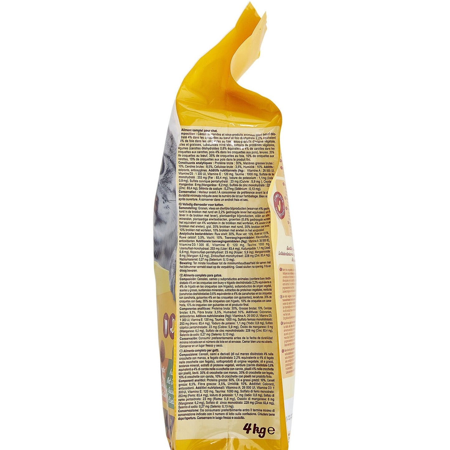 Croquettes pour chat adulte au bœuf et aux légumes Pour Chat Adulte Boeuf Foie Carotte Pois Vitalive COMPANINO 