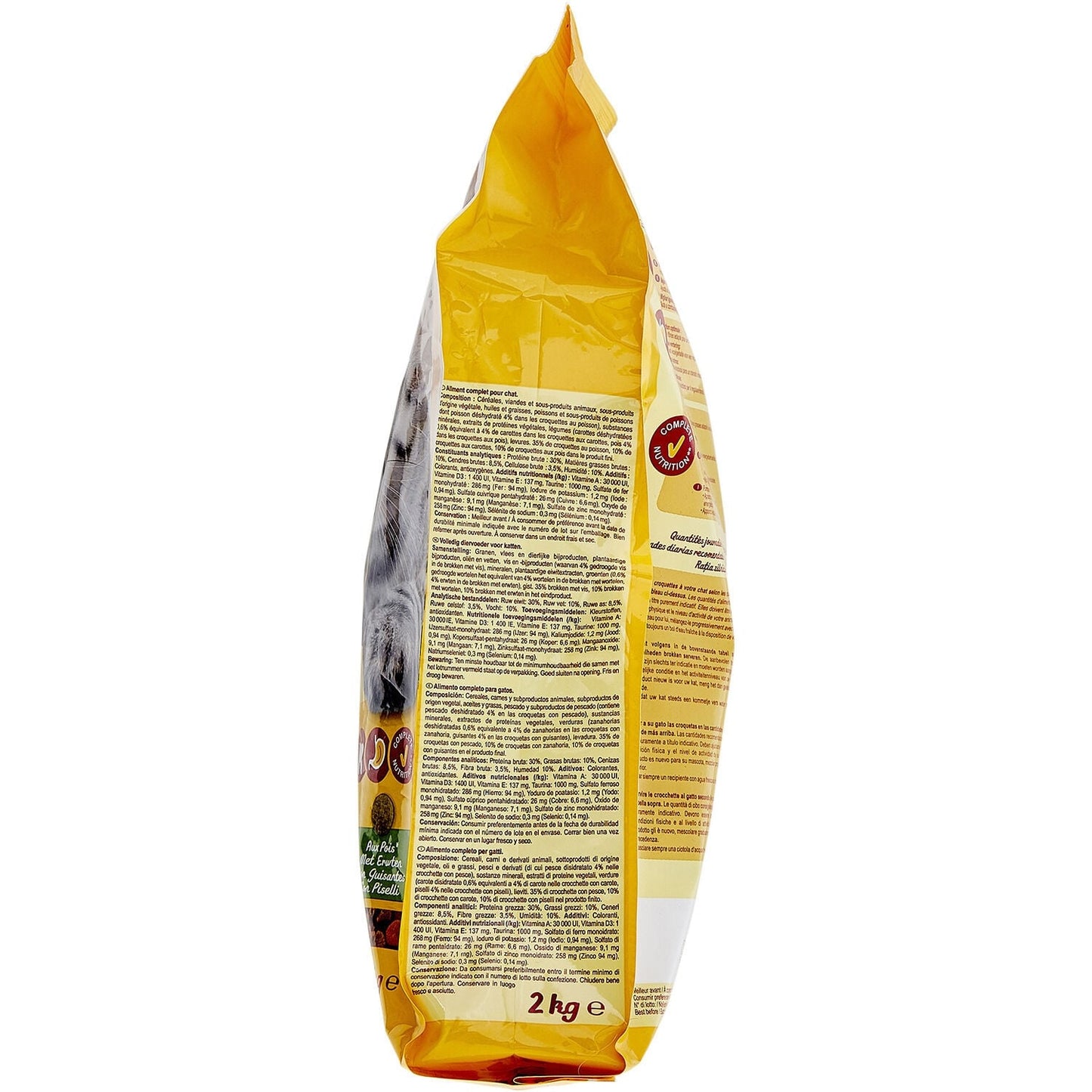 Croquettes Pour Chat Adulte Poisson Carotte Pois Vitalive COMPANINO 