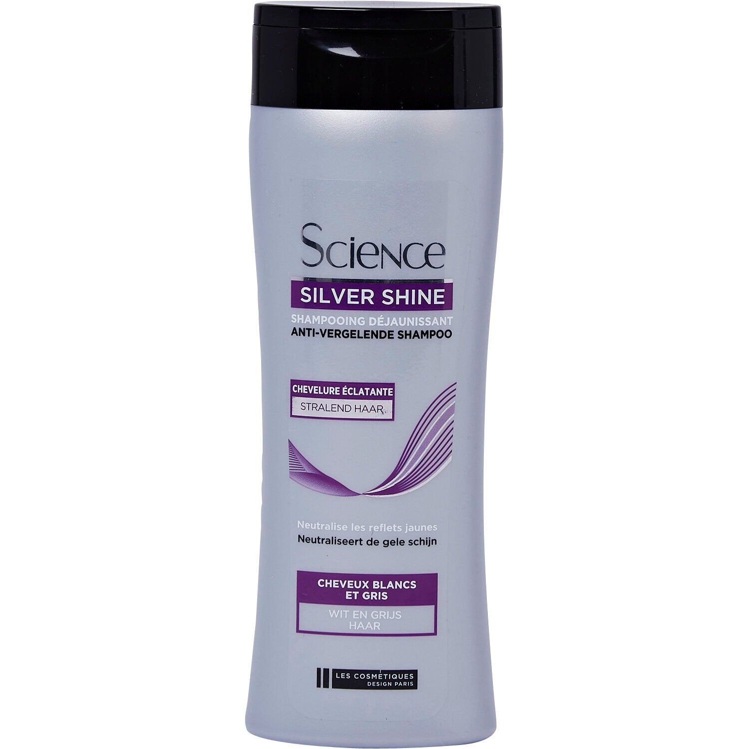 Shampoing Cheveux Blancs et Gris Silver Shine Déjaunissant SCIENCE le flacon de 300mL