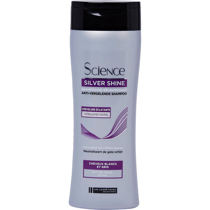 Shampoing Cheveux Blancs et Gris Silver Shine Déjaunissant SCIENCE