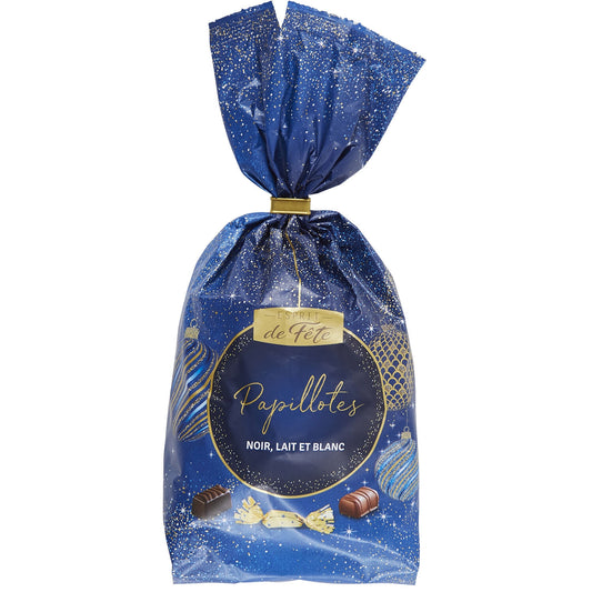 Dark, Milk and White Chocolate Papillotes FESTIVE SPIRIT