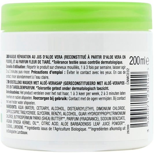 Masque Réparation Cheveux Secs Bio NECTAR OF BIO
