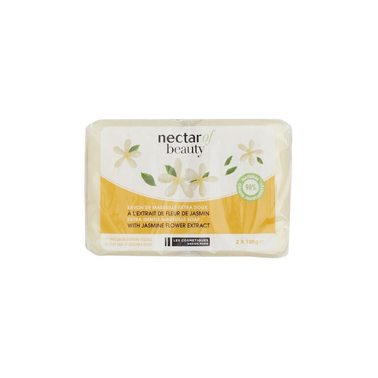 Savon Solide de Marseille Fleur de Jasmin NECTAR OF BEAUTY les 2 pains de 100g