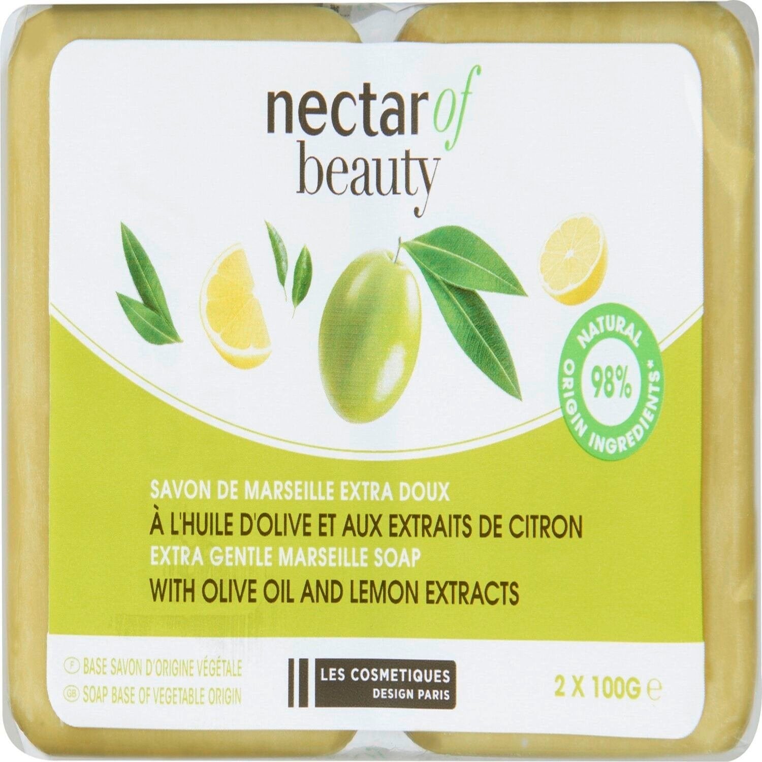 Olive and Lemon Marseille Bar Soap NECTAR OF BEAUTY – La Famille à Table!