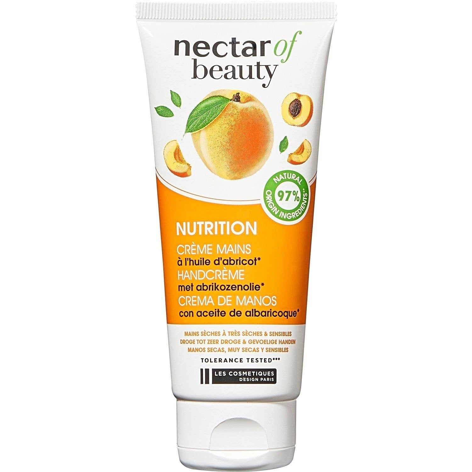 Crème Main Nutrition A l'Huile d'Abricot NECTAR OF BEAUTY le flacon de 100mL