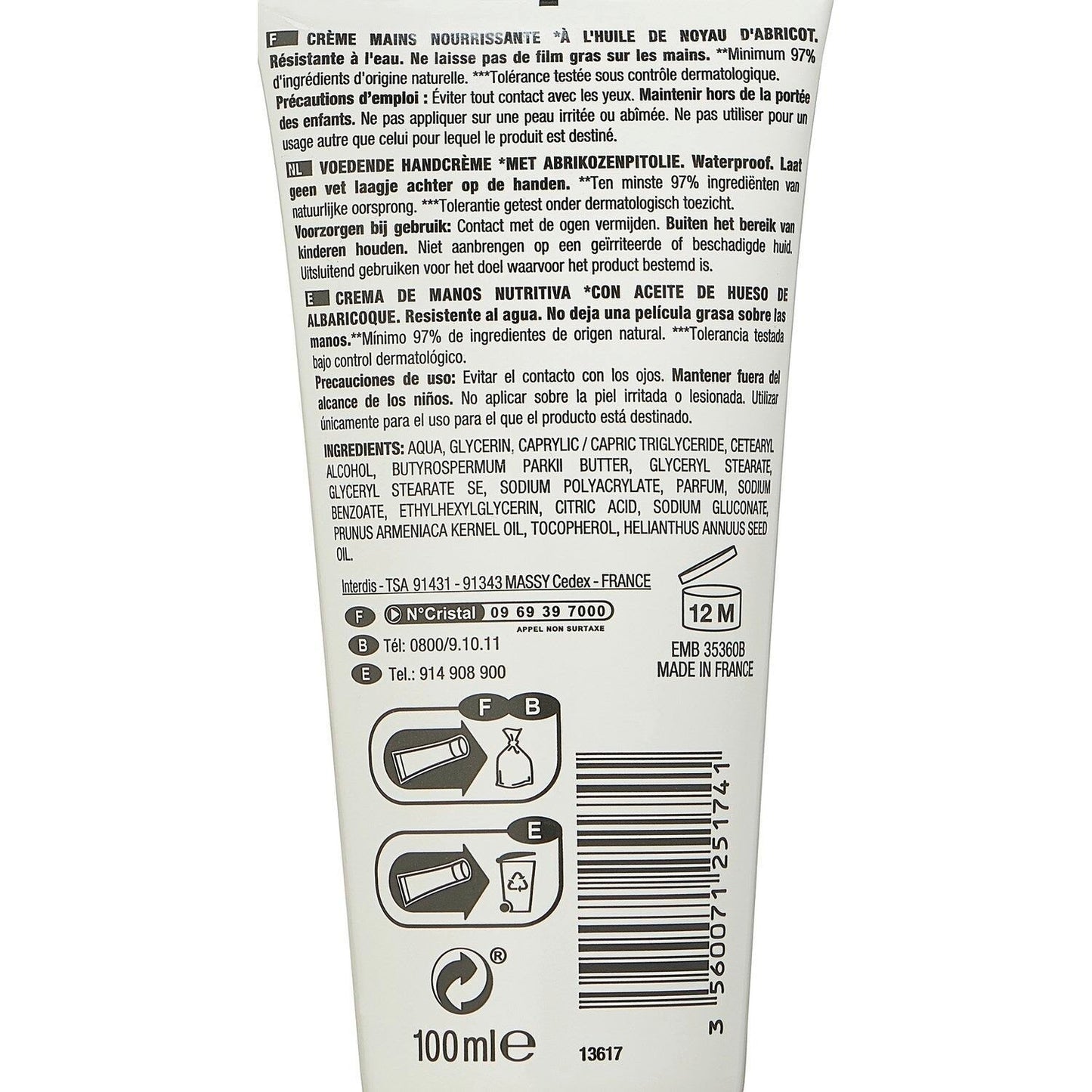 NECTAR OF BEAUTY Aprikosenöl-Nährstoff-Handcreme