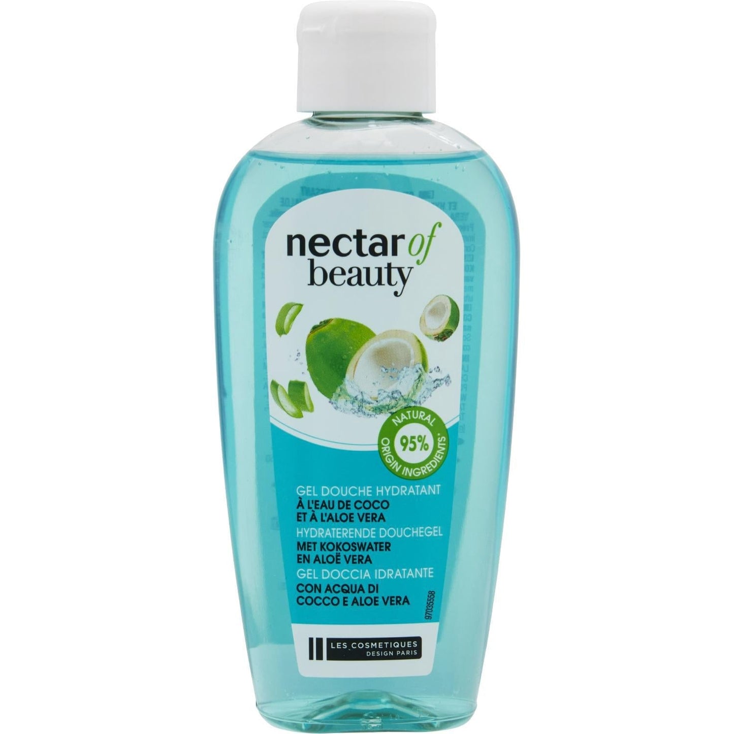 Gel douche rafraîchissant et hydratant à l'eau de coco et à l'aloe vera Hydratant Eau de Coco et Aloe Vera NECTAR OF BEAUTY 