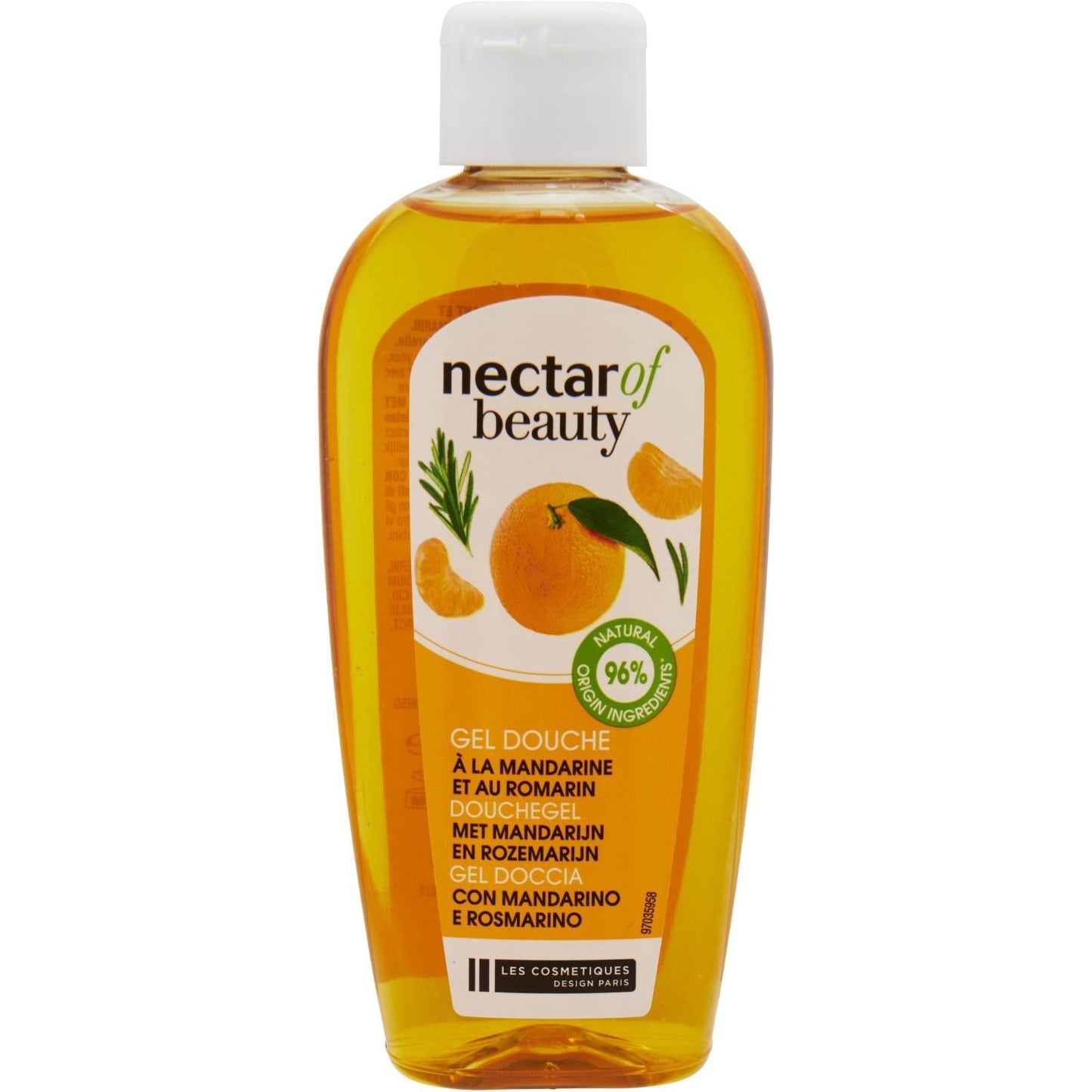 Gel douche énergisant et hydratant à la mandarine et au romarin Hydratant Mandarine et Romarin NECTAR OF BEAUTY 