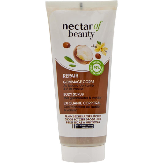Gommage Corps Karité et Vanille Peau Très Sèche Réparateur NECTAR OF BEAUTY le tube de 200mL