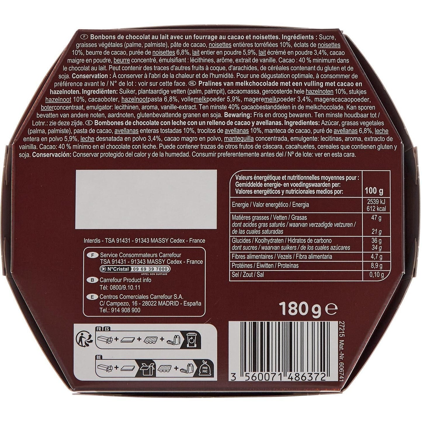 Milk Chocolates and Whole Hazelnuts SPIRIT DE FETE