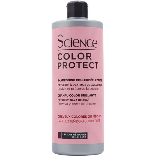 Shampoing Couleur Éclatante Cheveux Colorés Ou Méchés Filtre Uv Extrait de Baies d'Acaï SCIENCE le flacon de 750mL