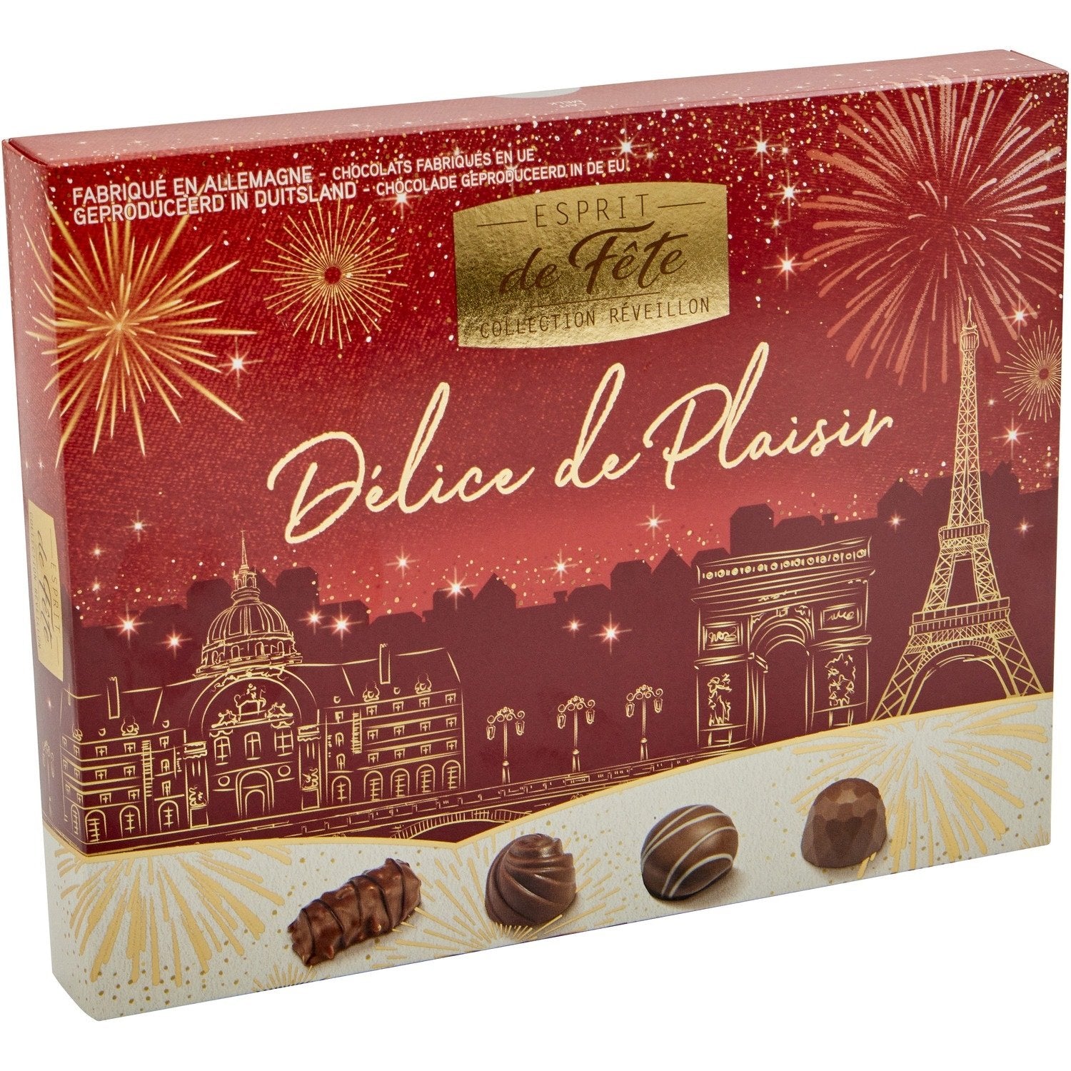 Assortiment de Chocolats Lait ESPRIT DE FETE - Gamme de Noël 2025 la boîte de 214 g