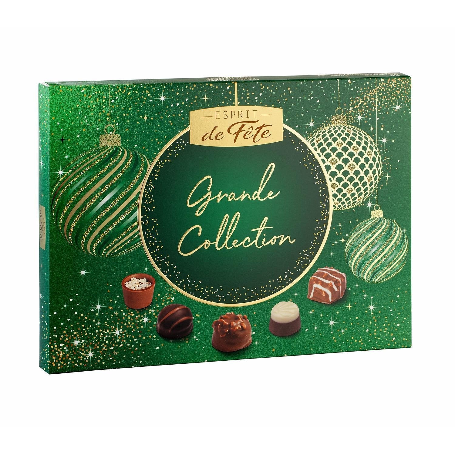 Assortiment de Chocolats Lait et Noir ESPRIT DE FETE - Gamme de Noël 2025 la boite de 398g