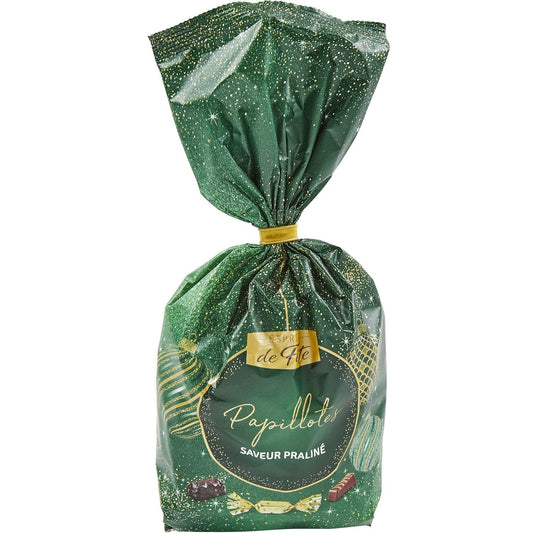 Papillotes Chocolat Saveur Praliné ESPRIT DE FETE - Gamme de Noël 2025 le sachet de 350g