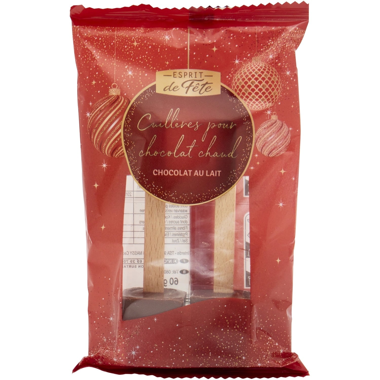 Confiserie Chocolat Cuillères pour Chocolat Chaud au Lait ESPRIT DE FETE 