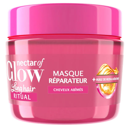 Masque réparateur à l'huile de ricin et à la kératine pour cheveux abîmés NESTAR OF GLOW 