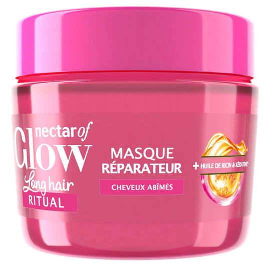 Masque réparateur à l'huile de ricin et à la kératine pour cheveux abîmés NESTAR OF GLOW 
