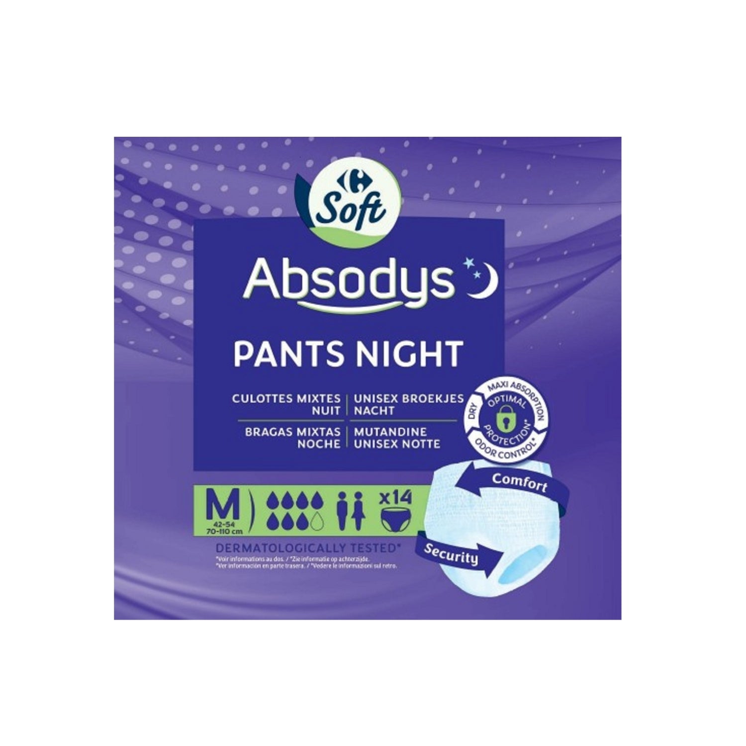 Culottes mixtes de nuit pour incontinence taille M (42-54 kg, 70-110 cm) ABSODYS 