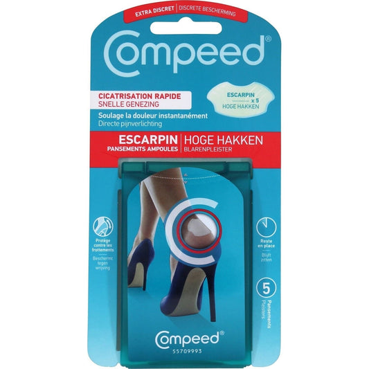 Pansements Ampoules Escarpin Discrétion Soulage la Douleur COMPEED la boite de 5