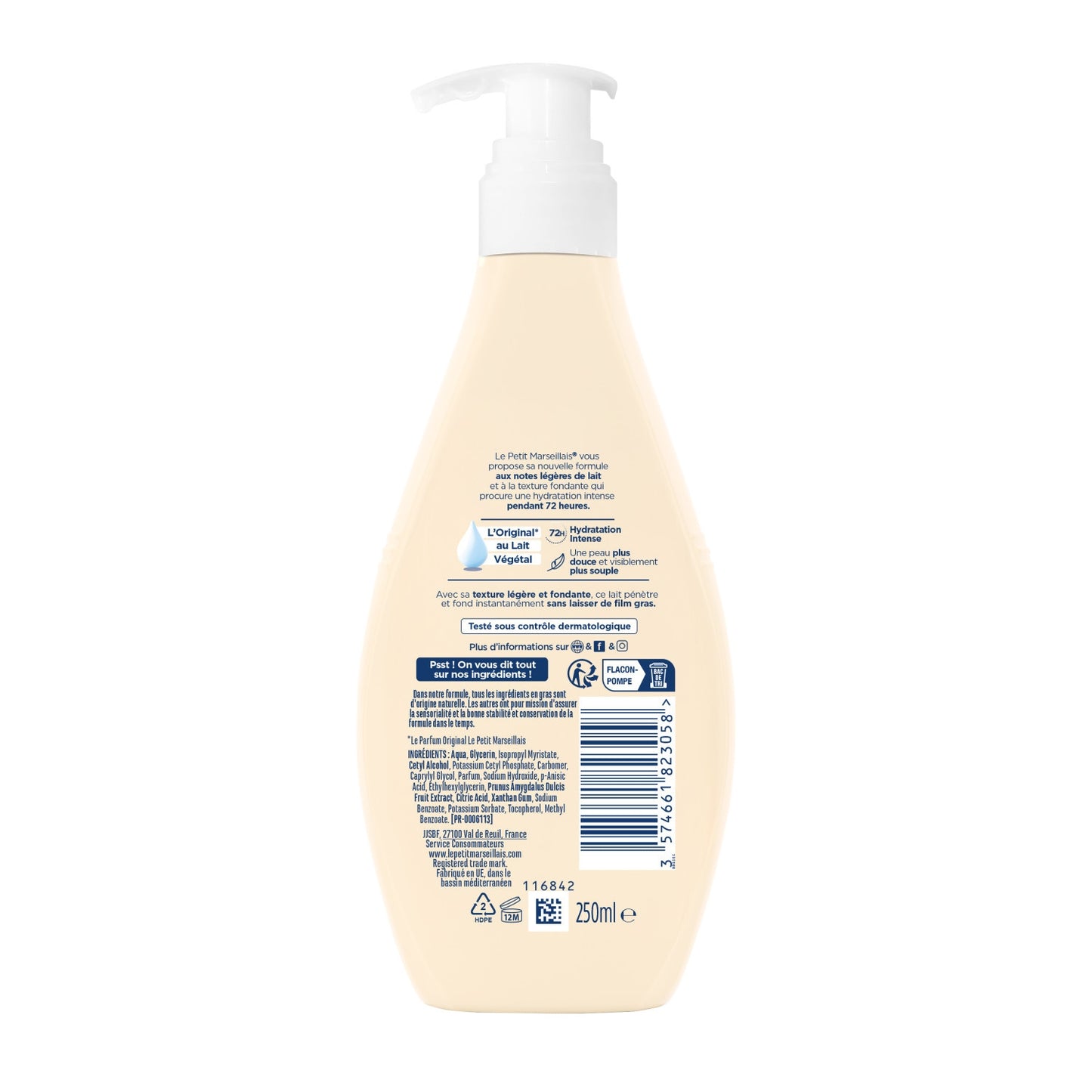 Lait Corps Hydratation Intense 72h LE PETIT MARSEILLAIS