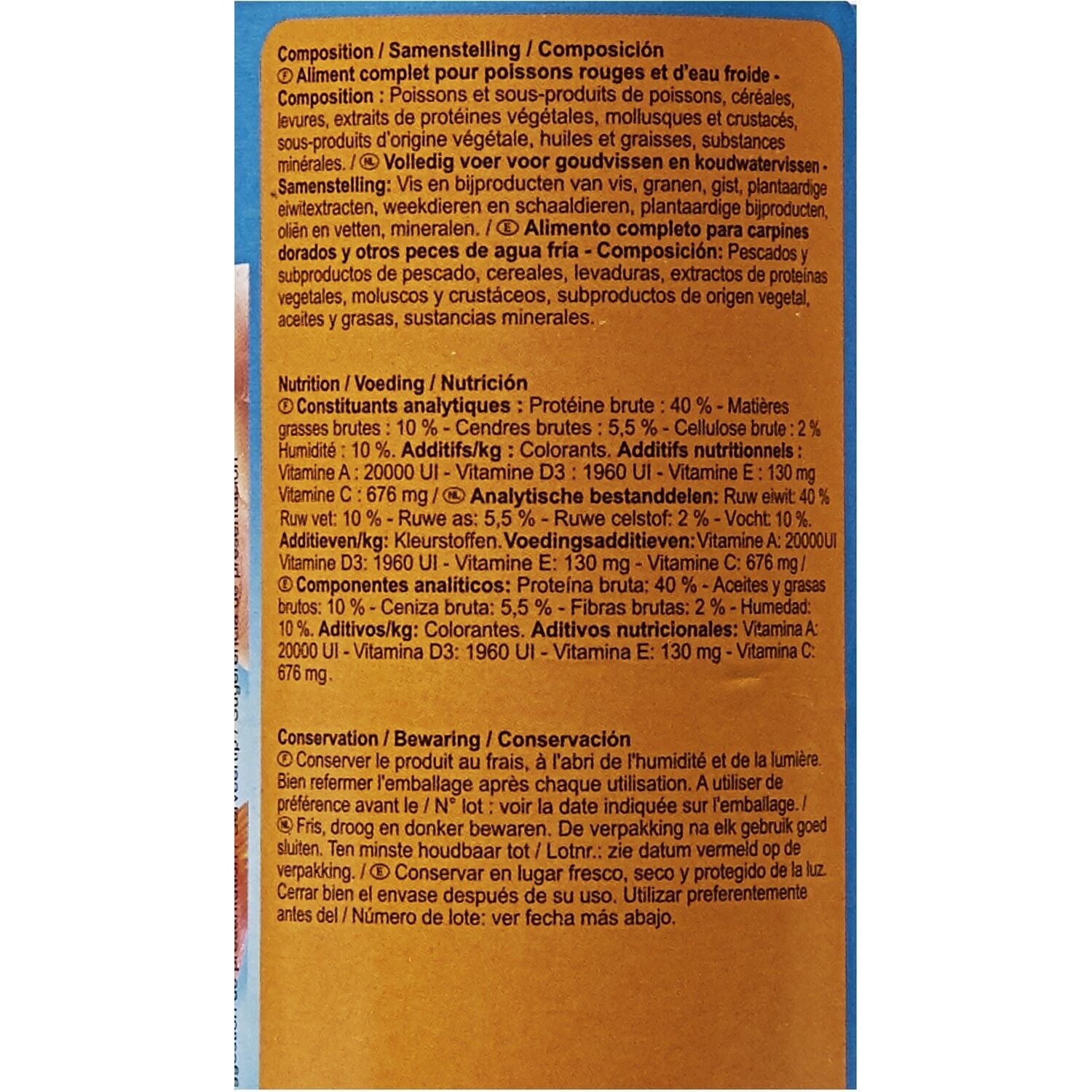 Aliment complet pour poissons rouges Flocons Complet Pour Poisson Rouge Vitalive Goldfish COMPANINO 