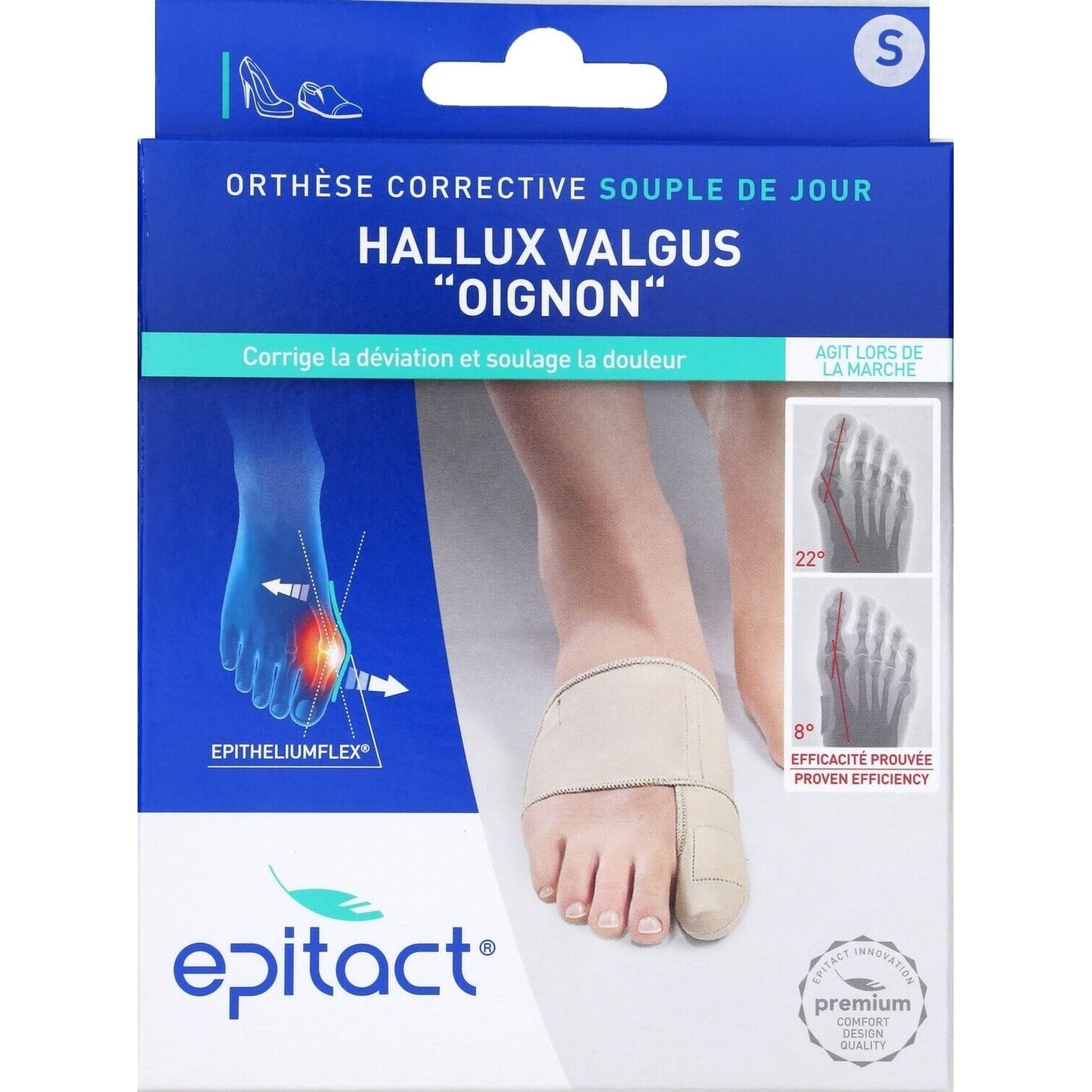 Orthèse Hallux Valgus Corrective Lavable Discrète Taille S Pied Gauche EPITACT 