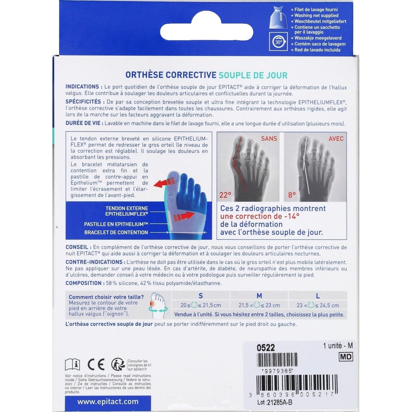 Traitement Corrective Hallux Valgus Jour Taille M EPITACT 
