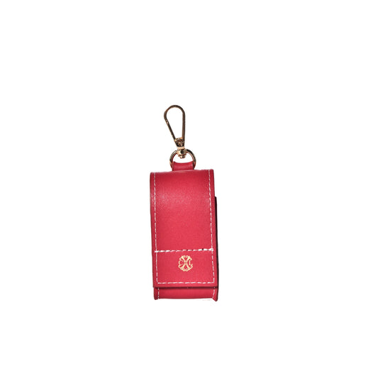 Garnet Red Leather Cxl Leash and Bag Dispenser By CHRISTIAN LACROIX