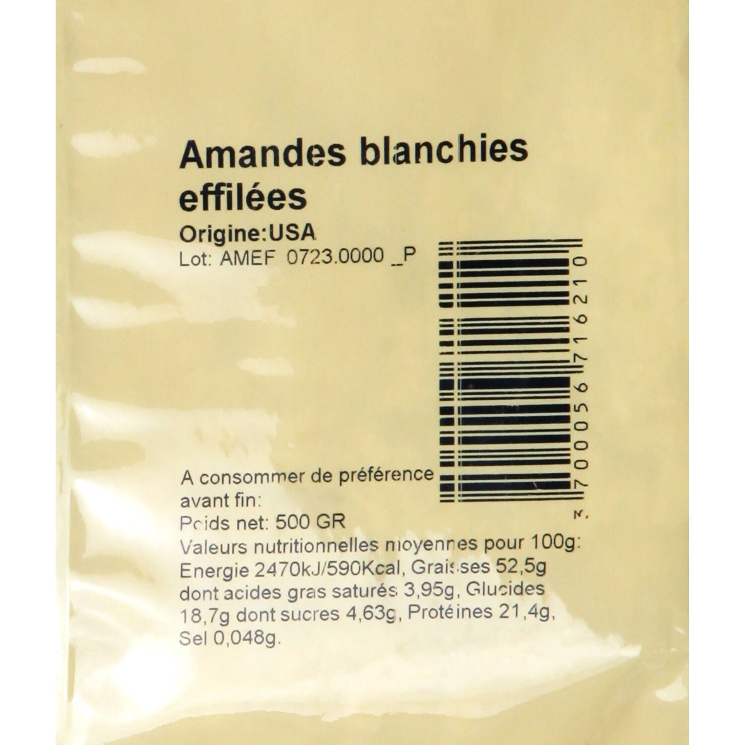 Amandes Blanches Effilées POP NUTS 
