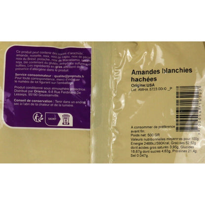 Amandes Blanchies Hachées POP NUTS 