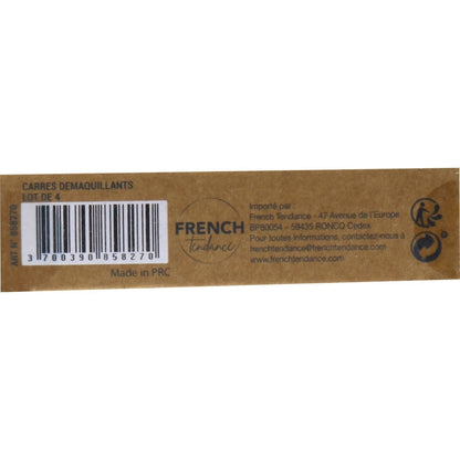 Lingettes Carrés Démaquillants Lavables Réutilisables Doux FEEL NATURAL 