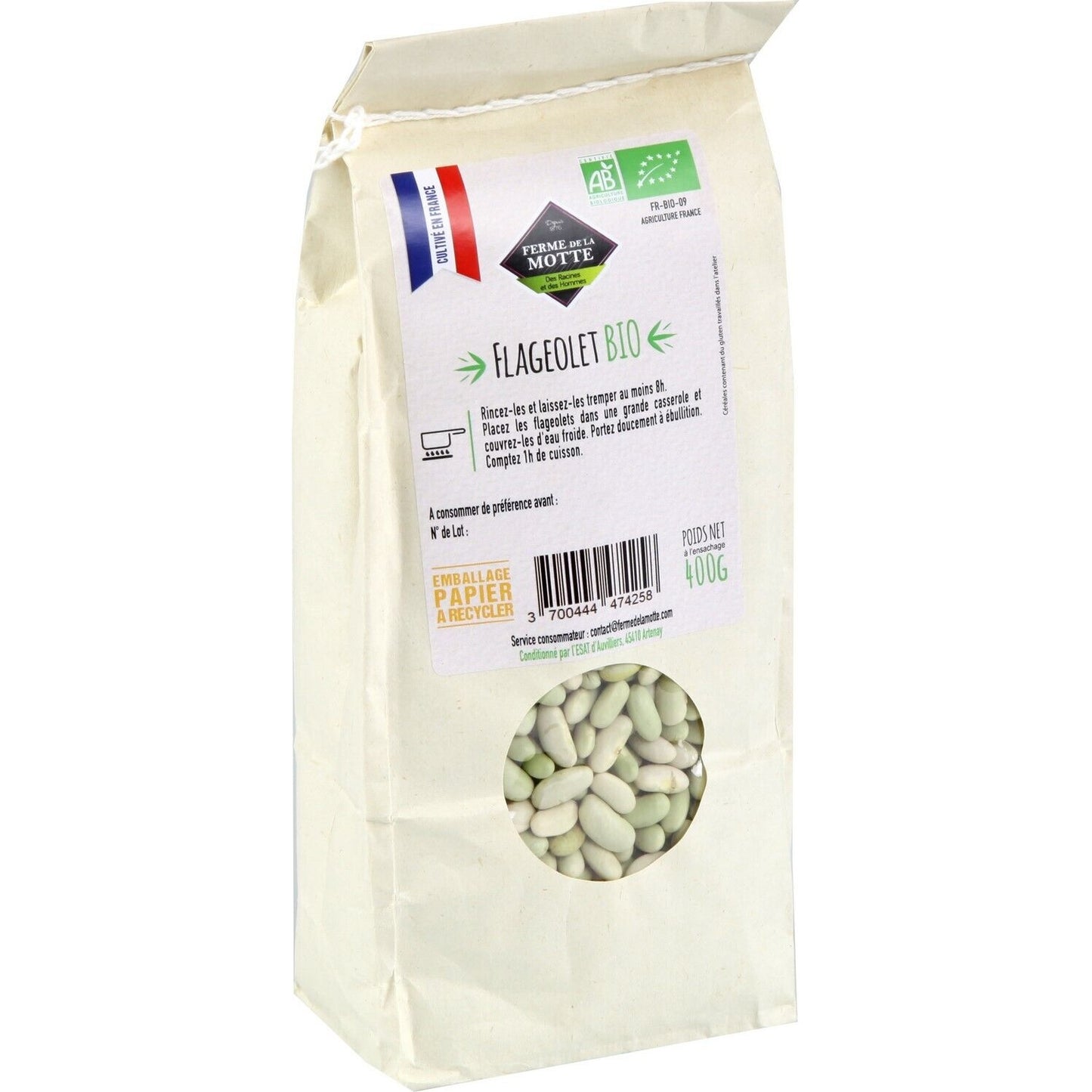 Organic Flageolet Beans FERME DE LA MOTTE