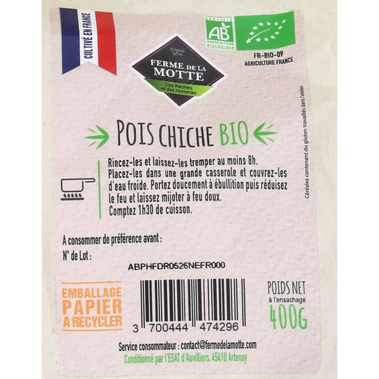 Organic Chickpeas FERME DE LA MOTTE