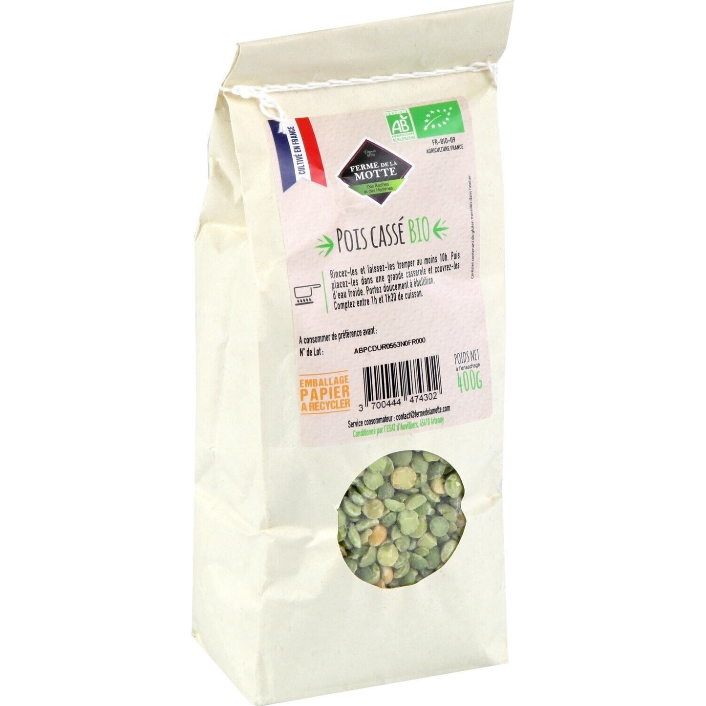 Pois Cassé Bio FERME DE LA MOTTE
