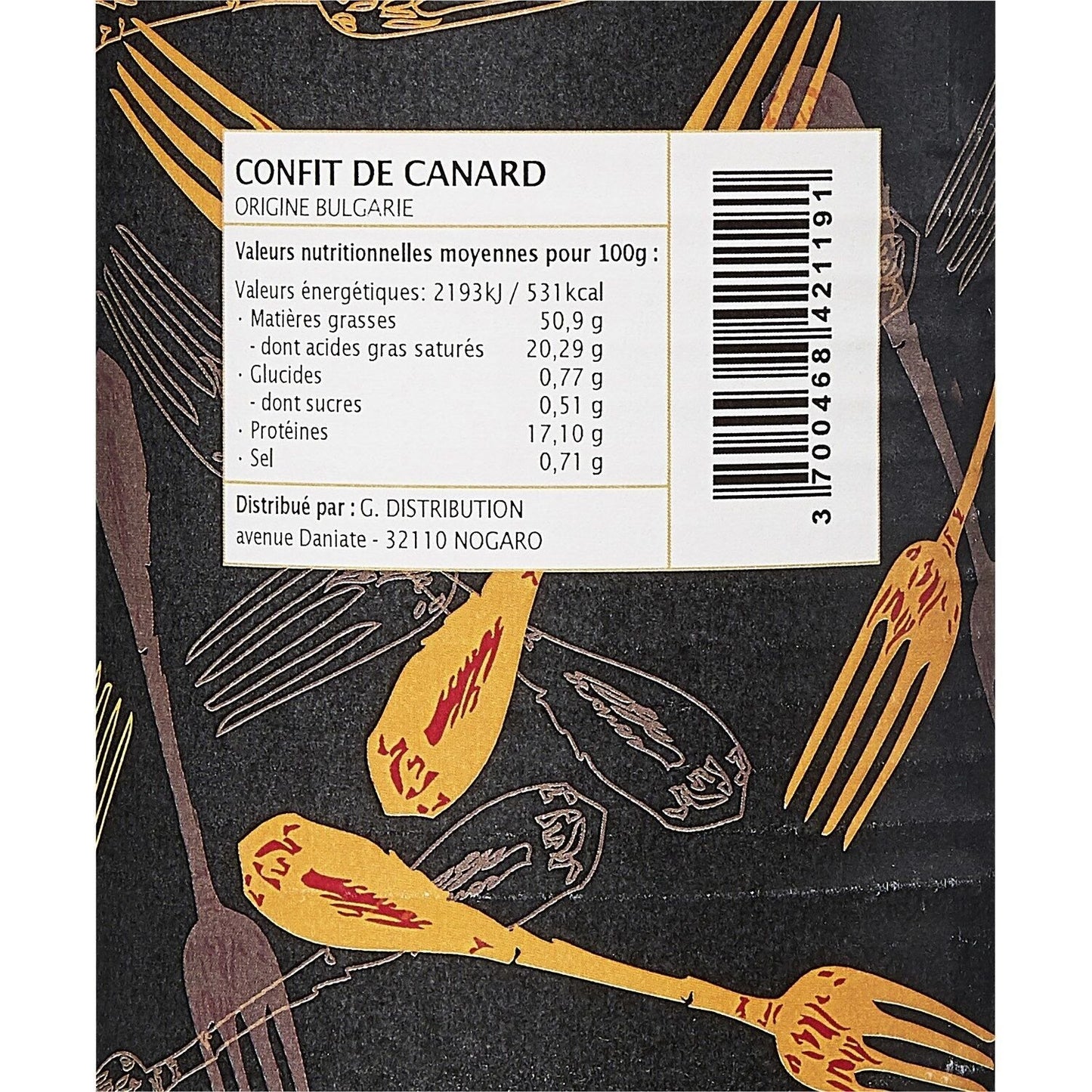 Confit de Canard 2 Cuisses METS DES ROIS