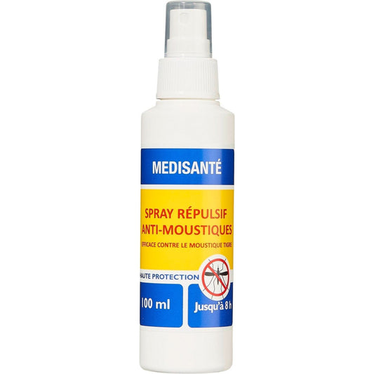 Anti-Moustiques Spray Répulsif Haute Protection Jusqu'à 8h MEDISANTE le flacon de 100mL