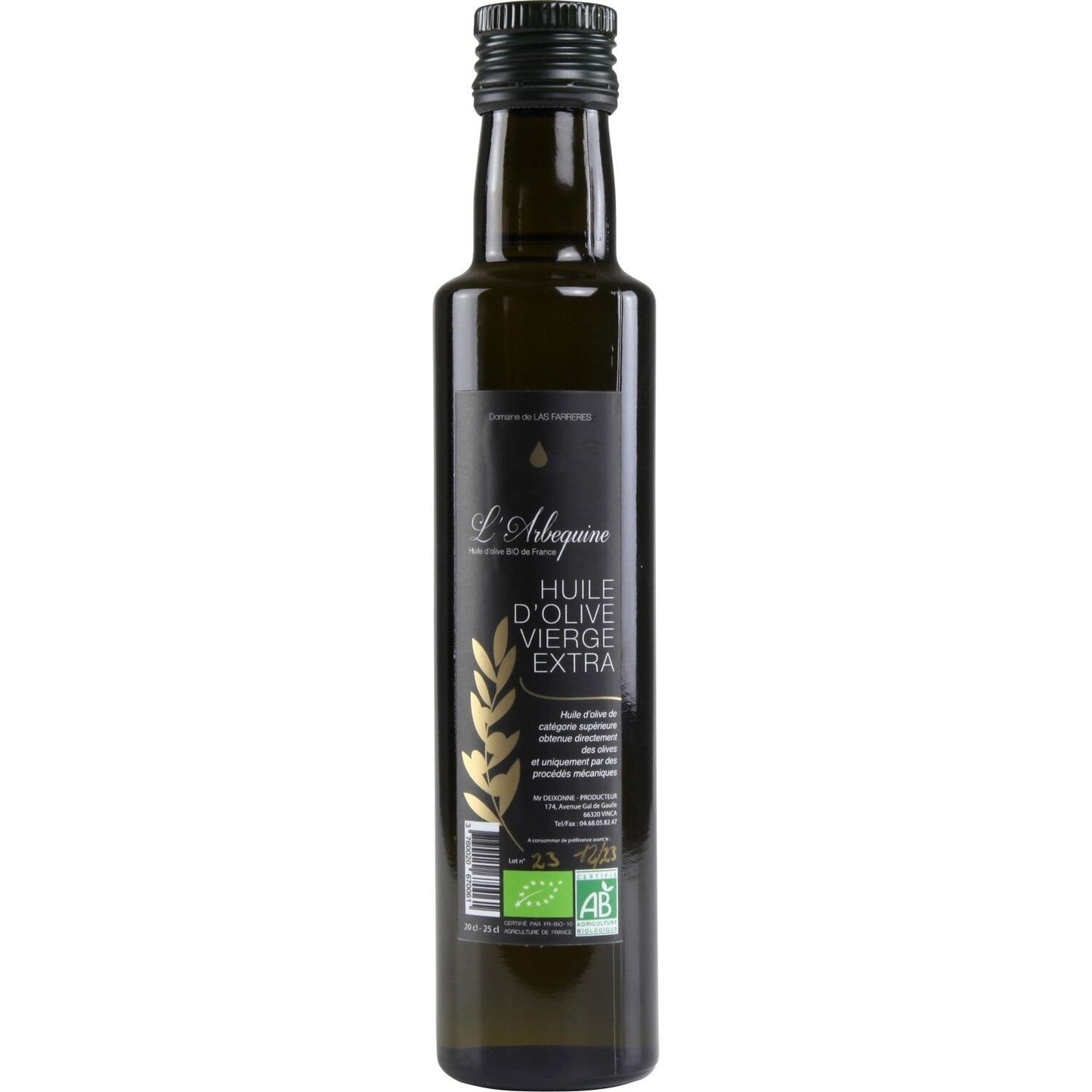 Huile d'Olive Bio L'ARBEQUINE