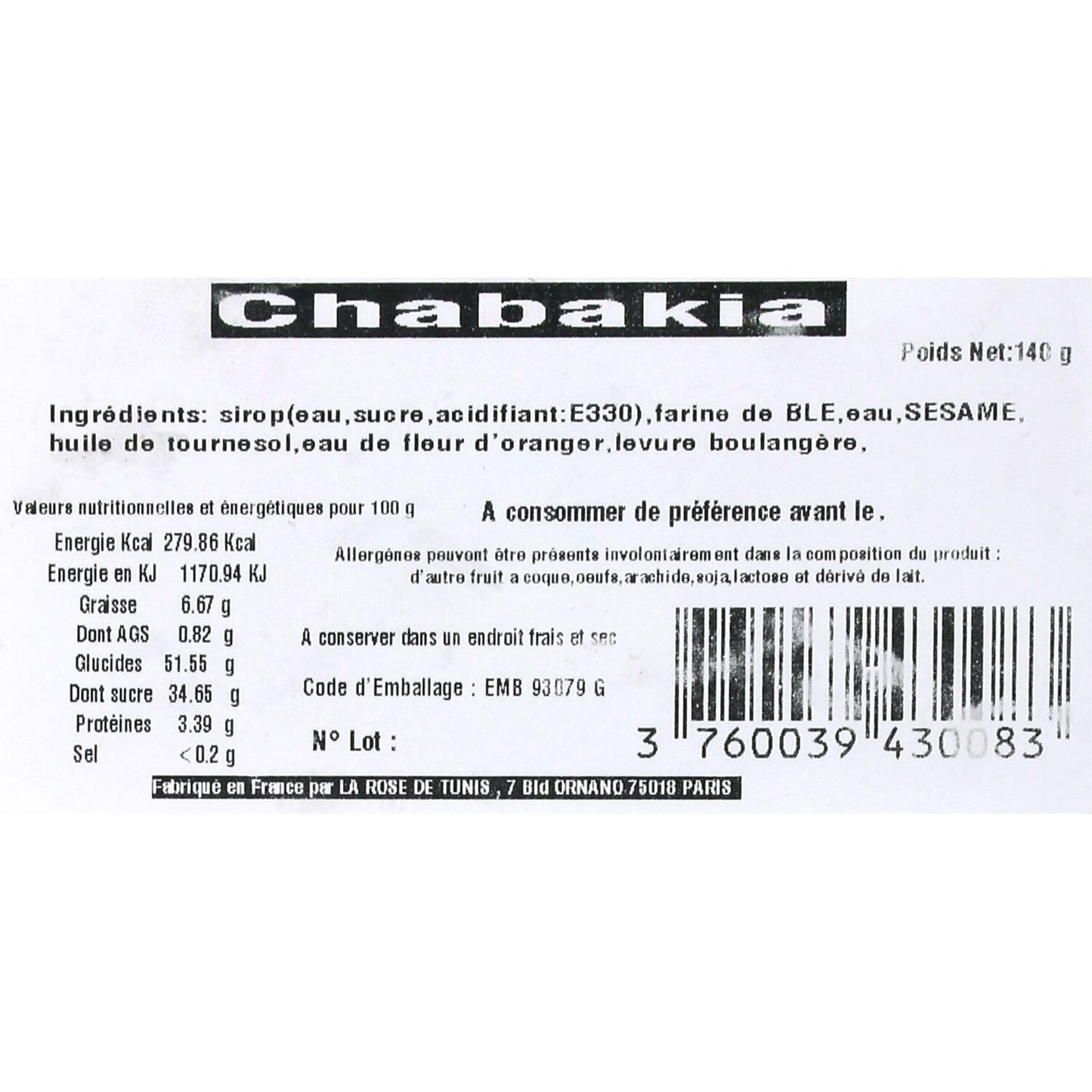 Chabakia THE ROSE OF TUNIS