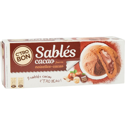 Sablés Cacao Fourrés Noisette-Cacao C'TRO BON