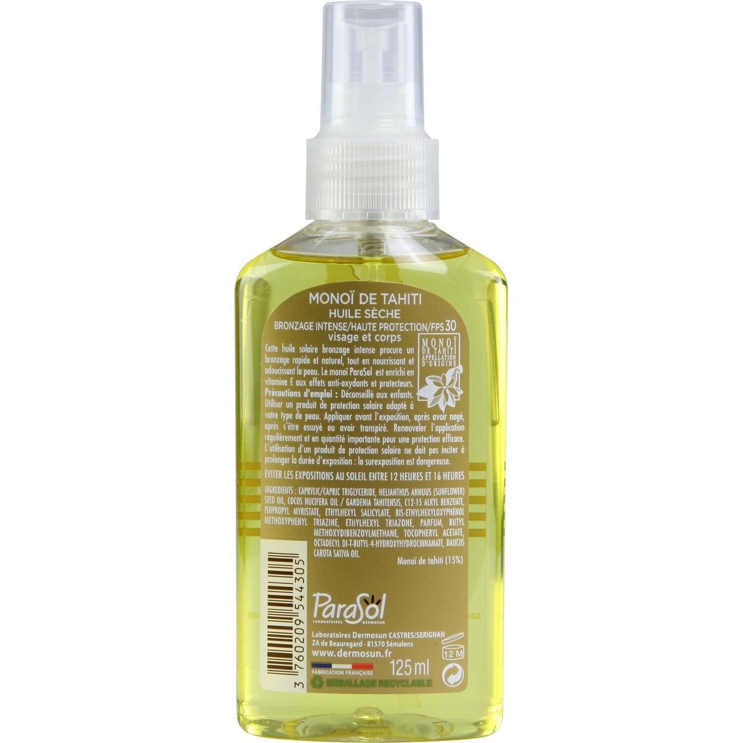 Monoi de Tahiti Dry Oil SPF 30 PARASOL