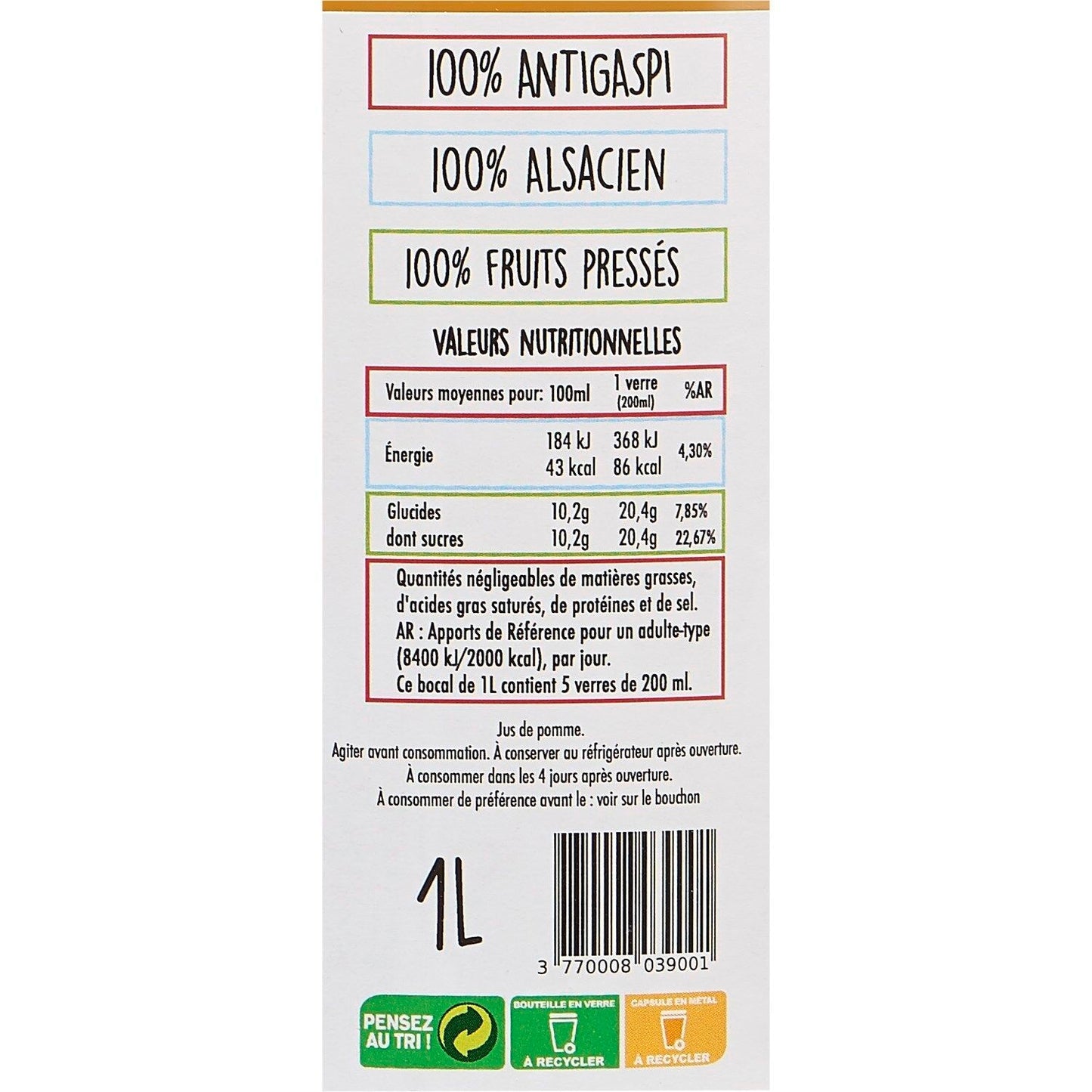 Apple Juice No Added Sugar ALL ANTI-WASTE